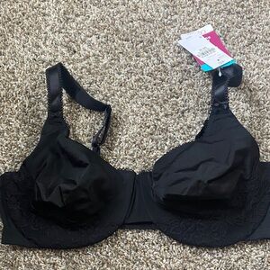 Warner's Black Lace Detail Bra